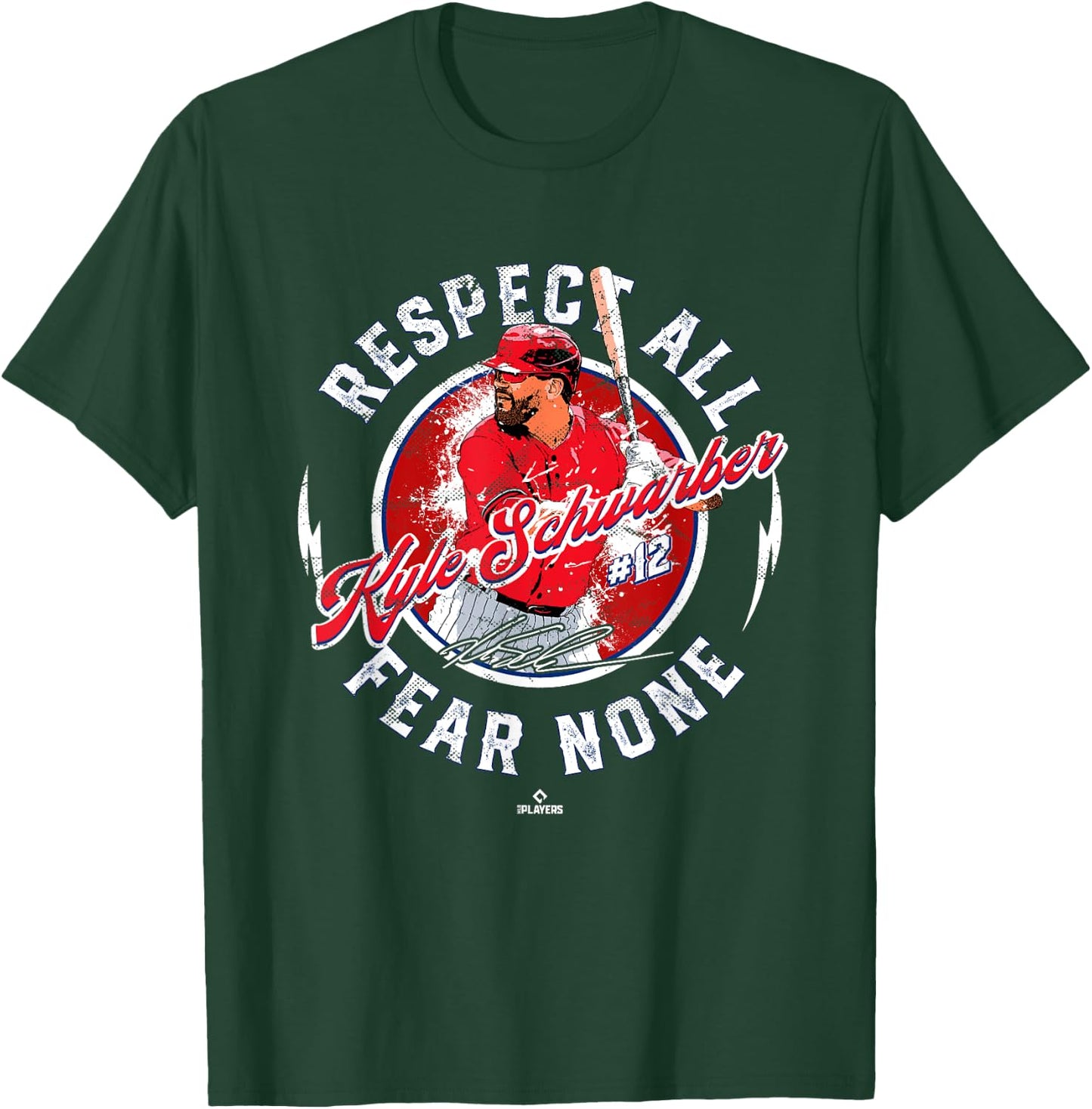 Respect All Fear None Kyle Schwarber Philadelphia MLBPA T-Shirt - T-Shirt | Forest