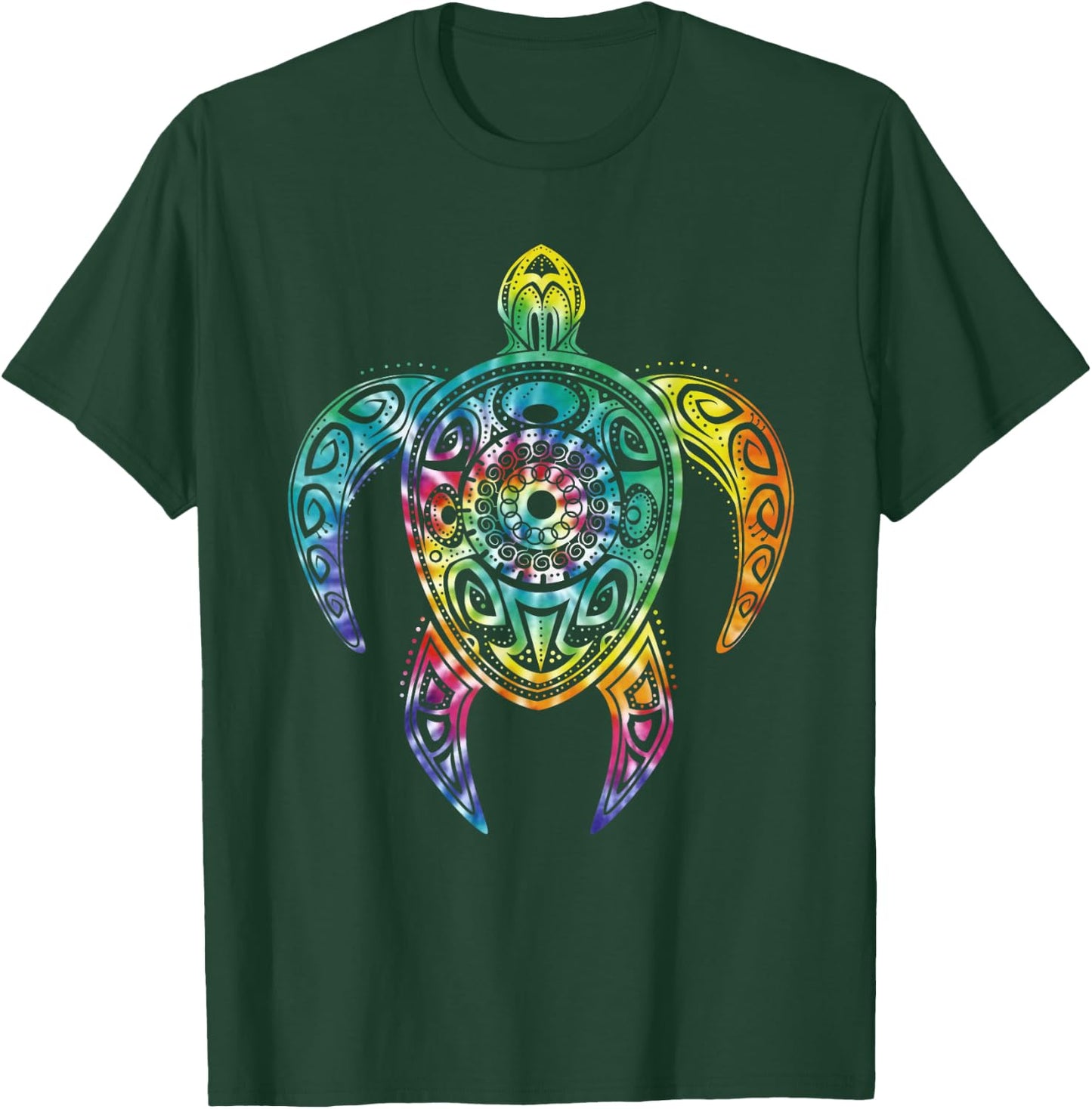 Colorful Turtle Watercolor Maori Ocean Scuba T-Shirt - T-Shirt | Forest