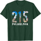 Philadelphia 215 Philly 215 Skyline Area Code T-Shirt - T-Shirt | Forest