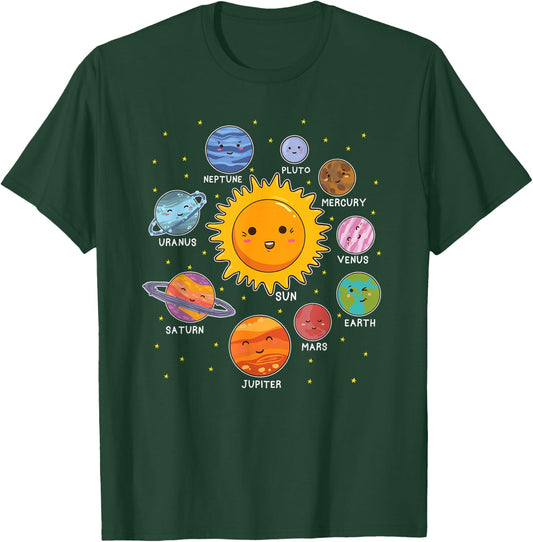 Solar System Planet Space Planets Boys Girls Toddlers T-Shirt - T-Shirt | Forest