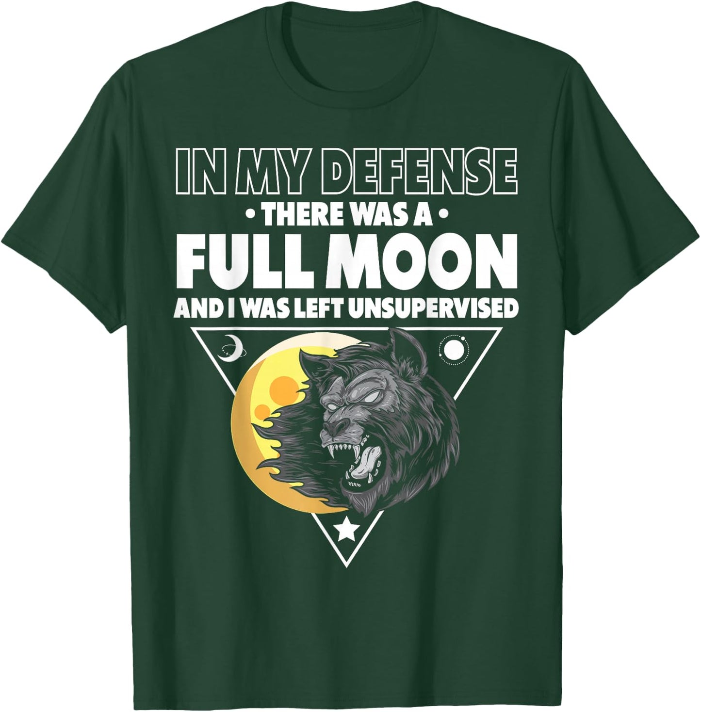 Werewolf Full Moon Werewolf T-Shirt - T-Shirt | Forest