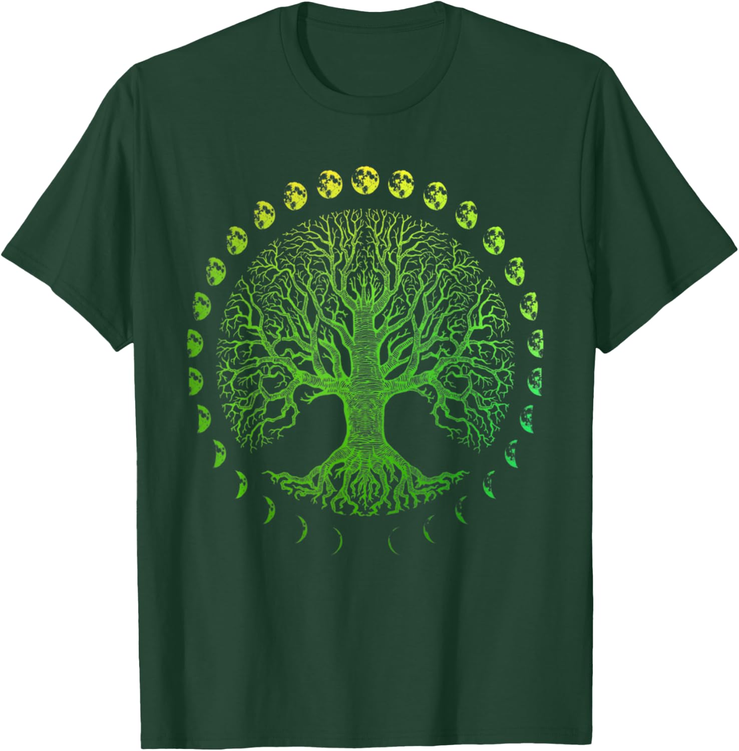 Tree of Life Phases of the Moon Gift - Earth Day T-Shirt - T-Shirt | Forest
