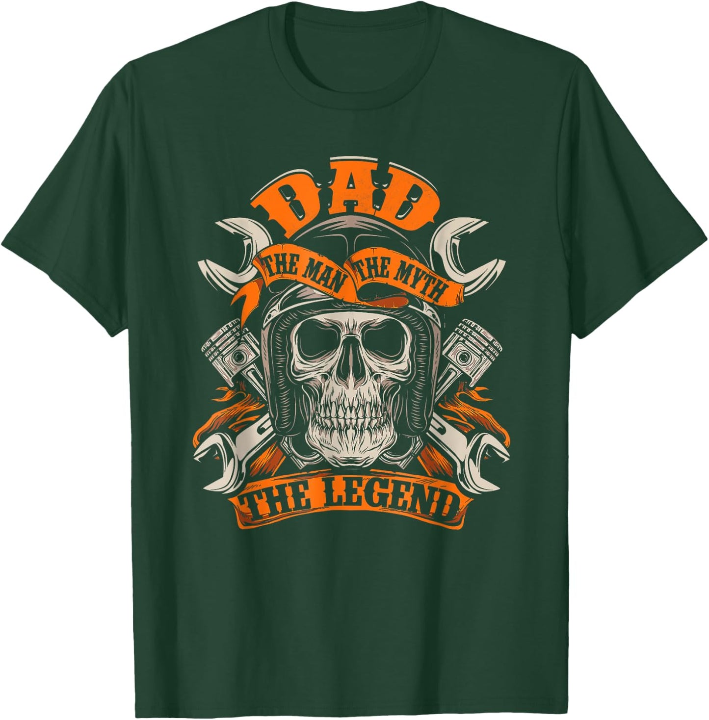 Biker Dad Grandpa The Man The Myth The Legend Motorcycle T-Shirt - T-Shirt | Forest