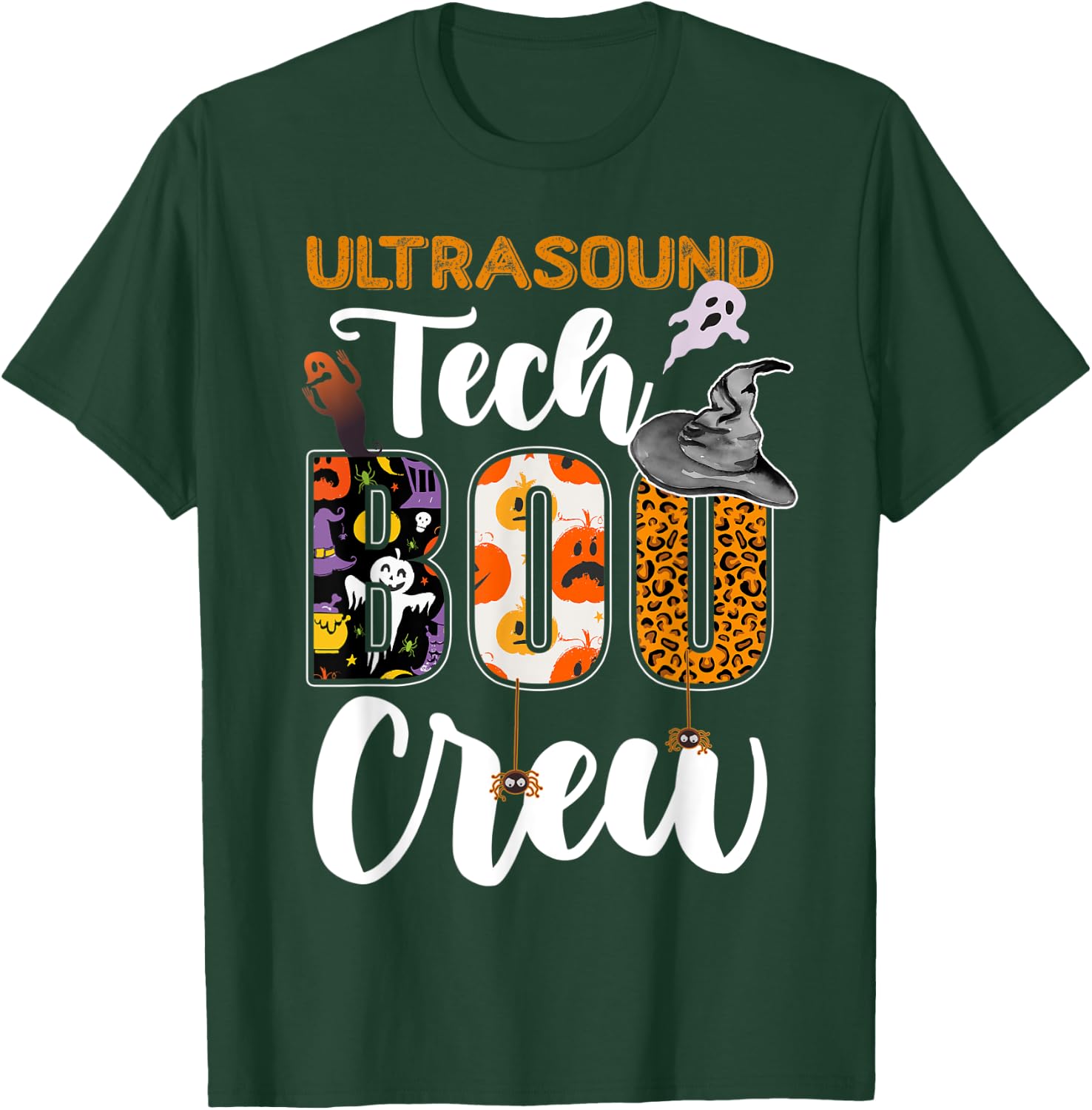 Ultrasound Tech Boo Crew Funny Halloween Technician Matching T-Shirt - T-Shirt | Forest