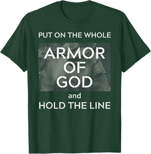 Hold The Line Christian Truckers Freedom Convoy 2022 Patriot T-Shirt - T-Shirt | Forest