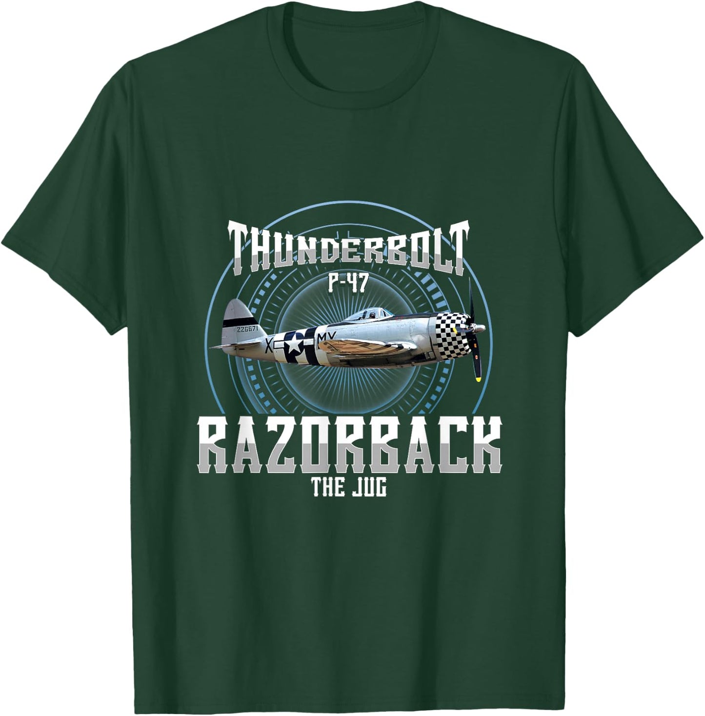 P-47 Thunderbolt WWII Airplane T-Shirt - T-Shirt | Forest