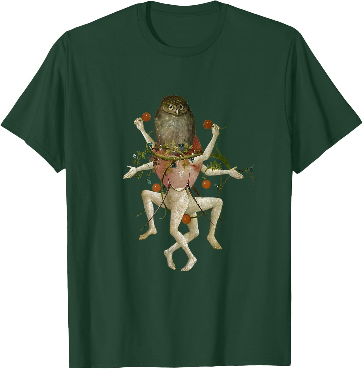 Hieronymus Bosch The Garden of Earthly Delights Owl T-Shirt - T-Shirt | Forest