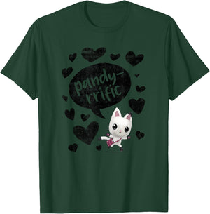 Gabby's Dollhouse Pandy Paws Panda Rrific Black Hearts T-Shirt - T-Shirt | Forest