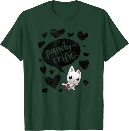 Gabby's Dollhouse Pandy Paws Panda Rrific Black Hearts T-Shirt - T-Shirt | Forest