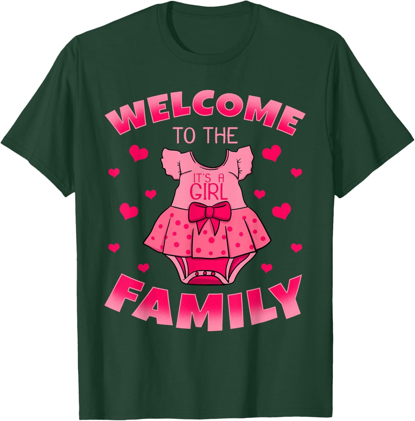 It's A Girl Gender Reveal Baby Shower Daughter Birth Gift T-Shirt - T-Shirt | Forest