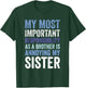 Siblings Rivalry Annoying My Sister Funny Brother T-Shirt - T-Shirt | Forest