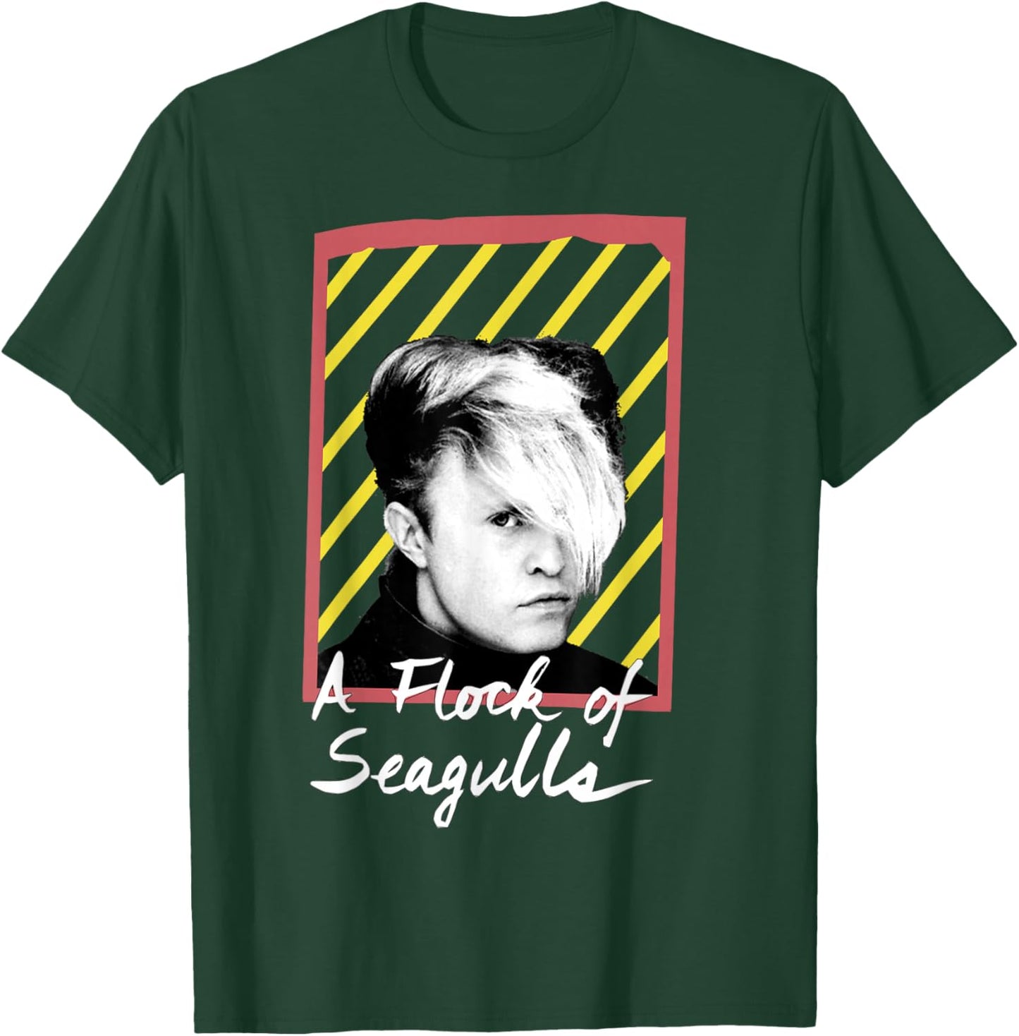 A Flock of Seagulls - 80s Stripes T-Shirt - T-Shirt | Forest