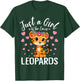 Just A Girl Who Loves Leopards Women And Girls Leopard T-Shirt - T-Shirt | Forest