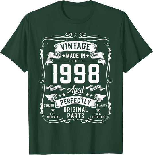 Vintage 1998 27yr 27th Birthday Gifts 27 Years Old T-Shirt - T-Shirt | Forest