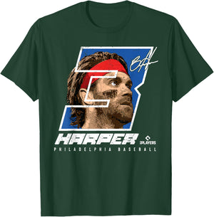 Bryce Harper - Silhouette Bam Bam Philadelphia MLBPA T-Shirt - T-Shirt | Forest