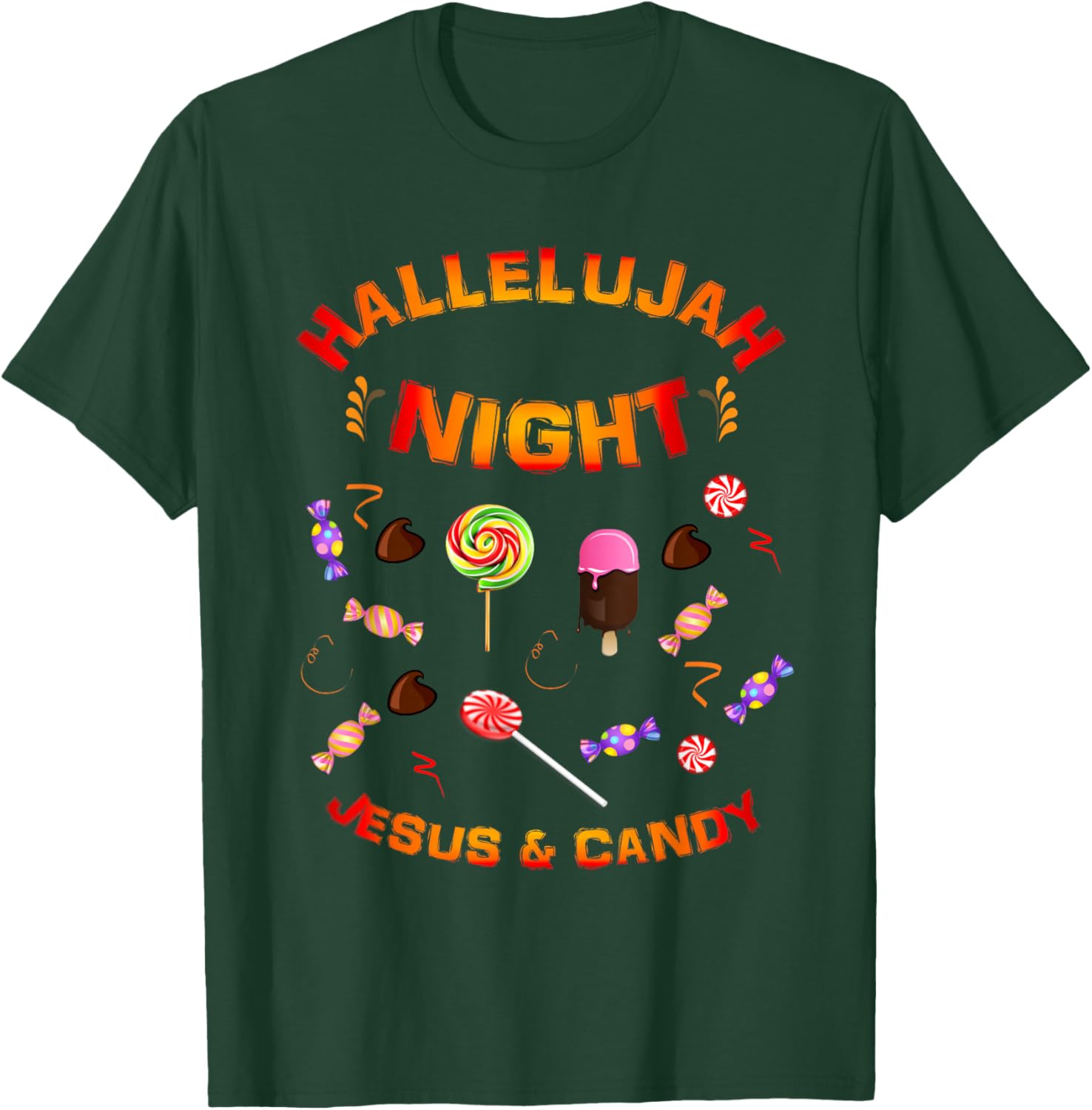 Hallelujah Night Religious Halloween Alternative Celebration T-Shirt - T-Shirt | Forest