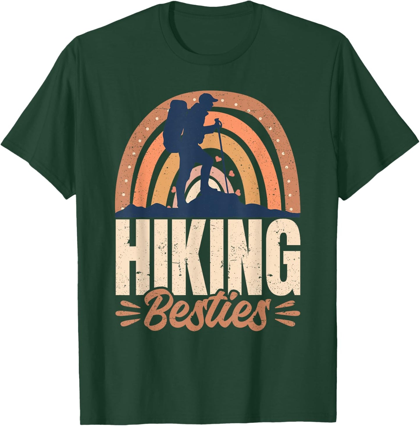 Hiking Besties BFF Best Friends Bestie T-Shirt - T-Shirt | Forest