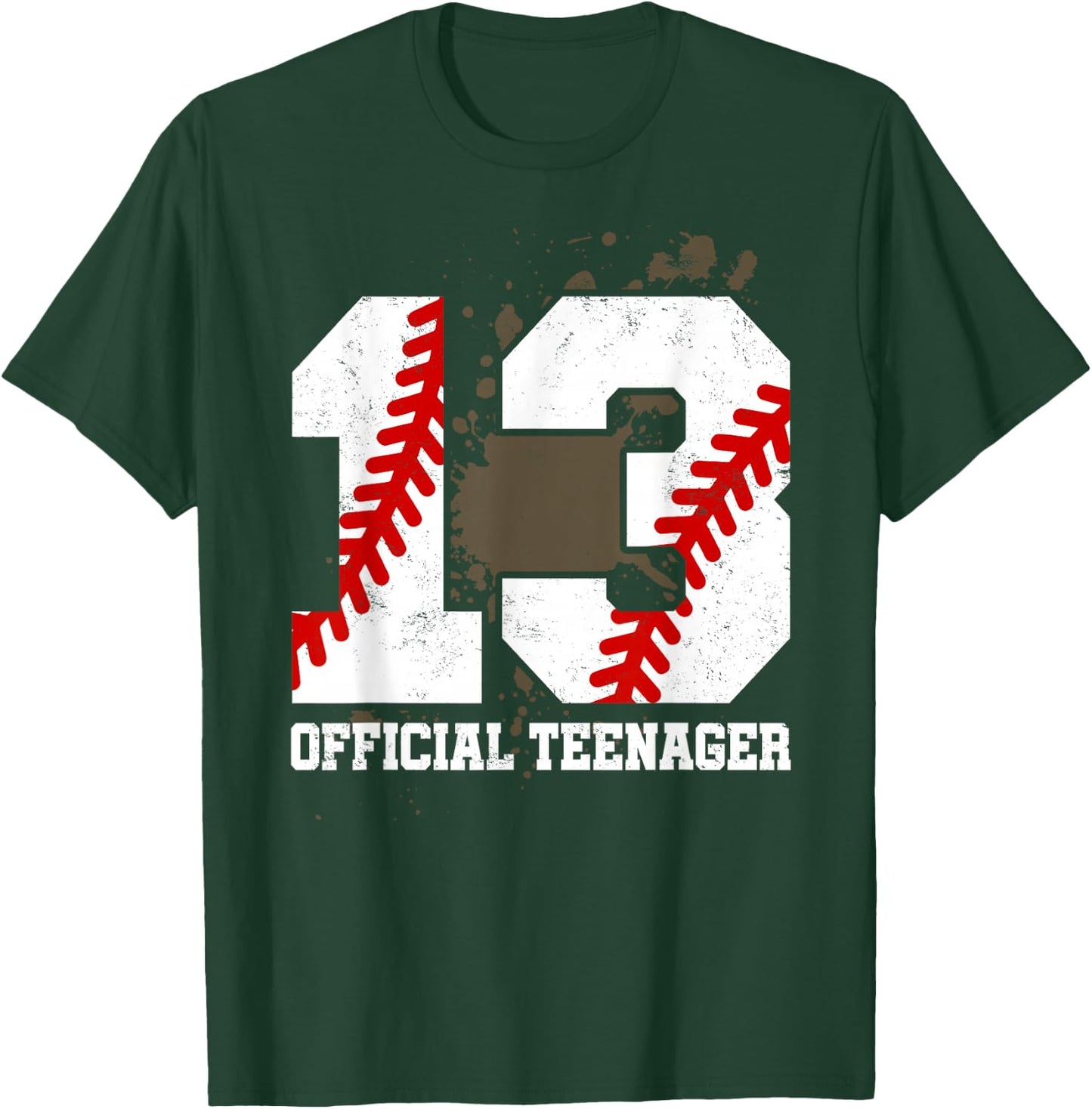 Official Teenager 13th Birthday Baseball 13 Years Old T-Shirt - T-Shirt | Forest