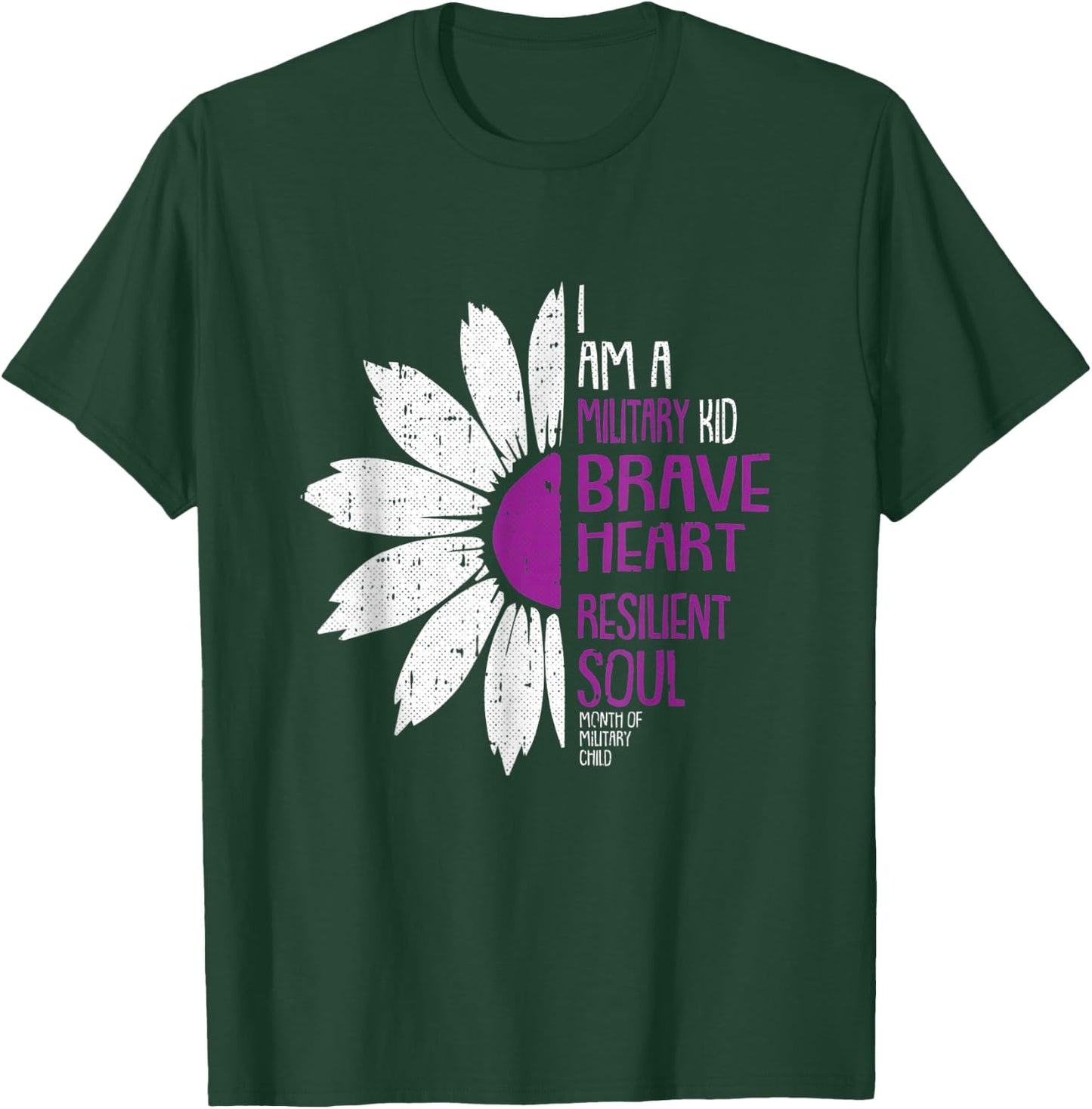 Im A Military Kid Month Of The Military Child Army Soldier T-Shirt - T-Shirt | Forest