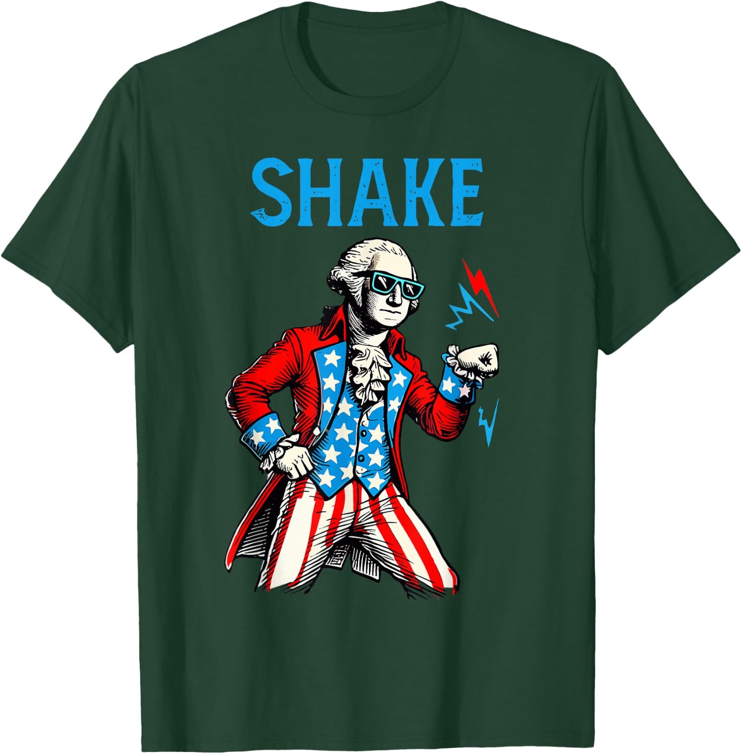 Retro Shake And Bake 4th of July Couple Matching American T-Shirt - T-Shirt | Forest