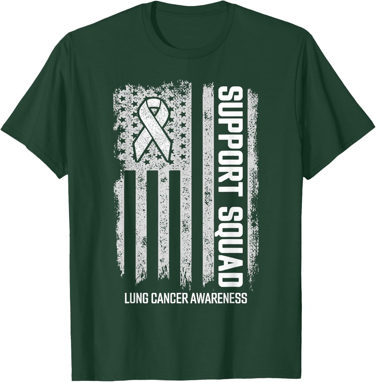 Lung Cancer Shirts Support Squad Lung Cancer Awareness T-Shirt - T-Shirt | Forest