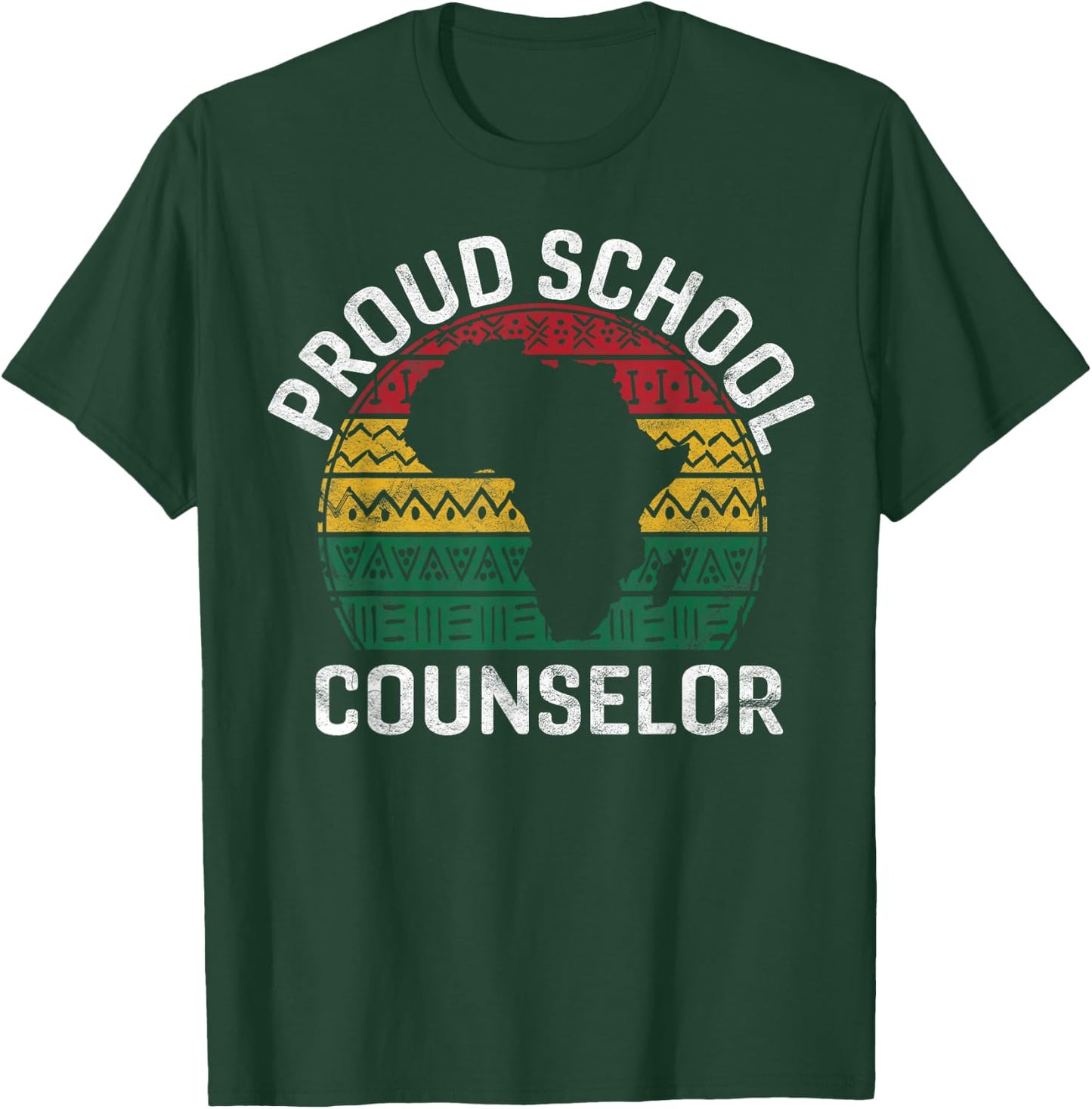 Proud School Counselor Gift Pride Black History Month Pupil T-Shirt - T-Shirt | Forest