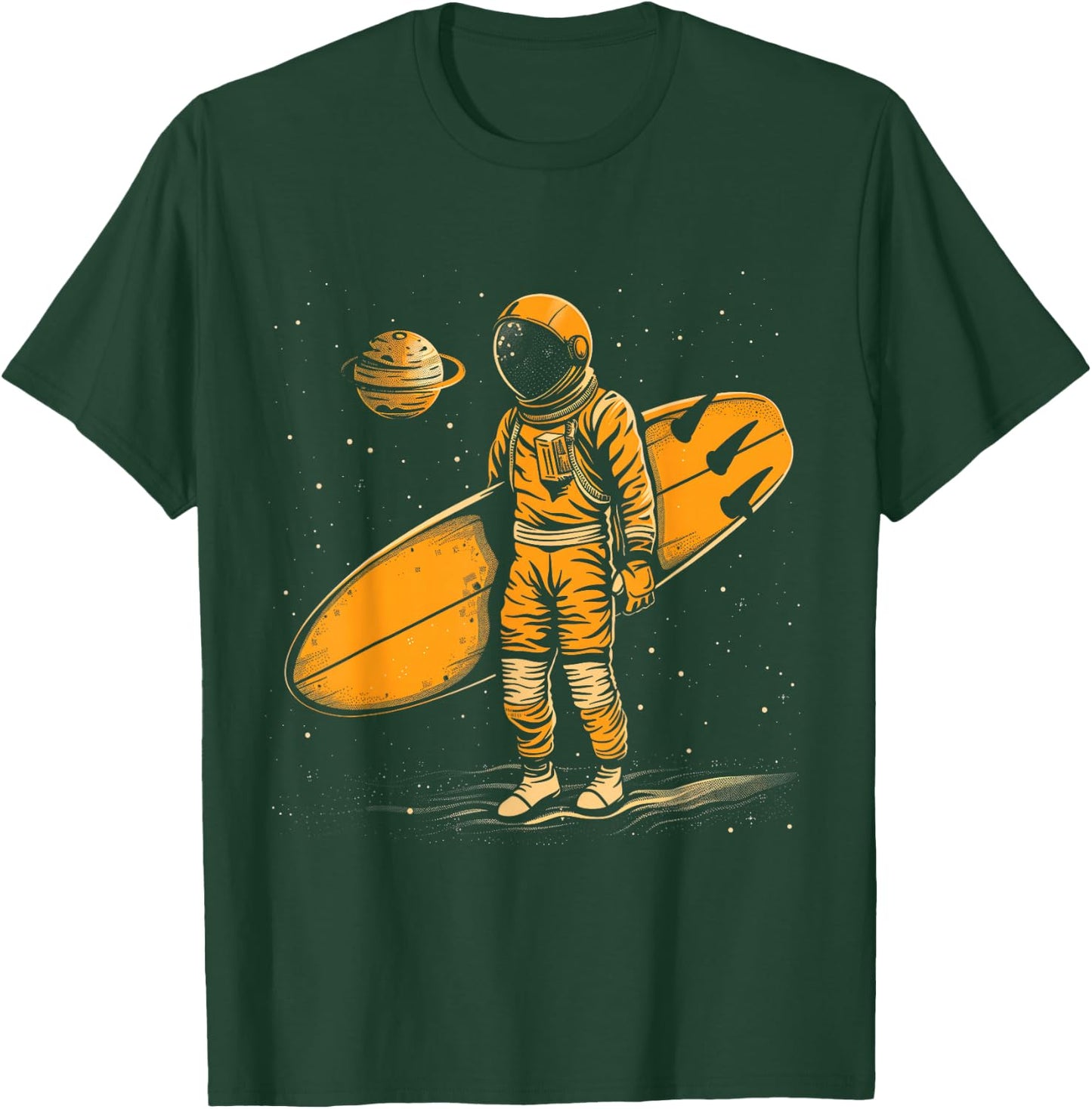 Surfer Astronaut Space Surfing Funny Surf T-Shirt - T-Shirt | Forest