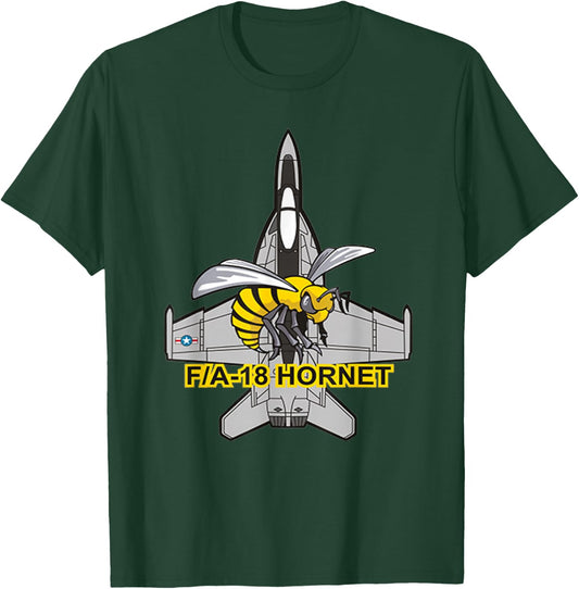 Awesome F/A-18 Hornet Navy Fighter Jet. T-Shirt - T-Shirt | Forest