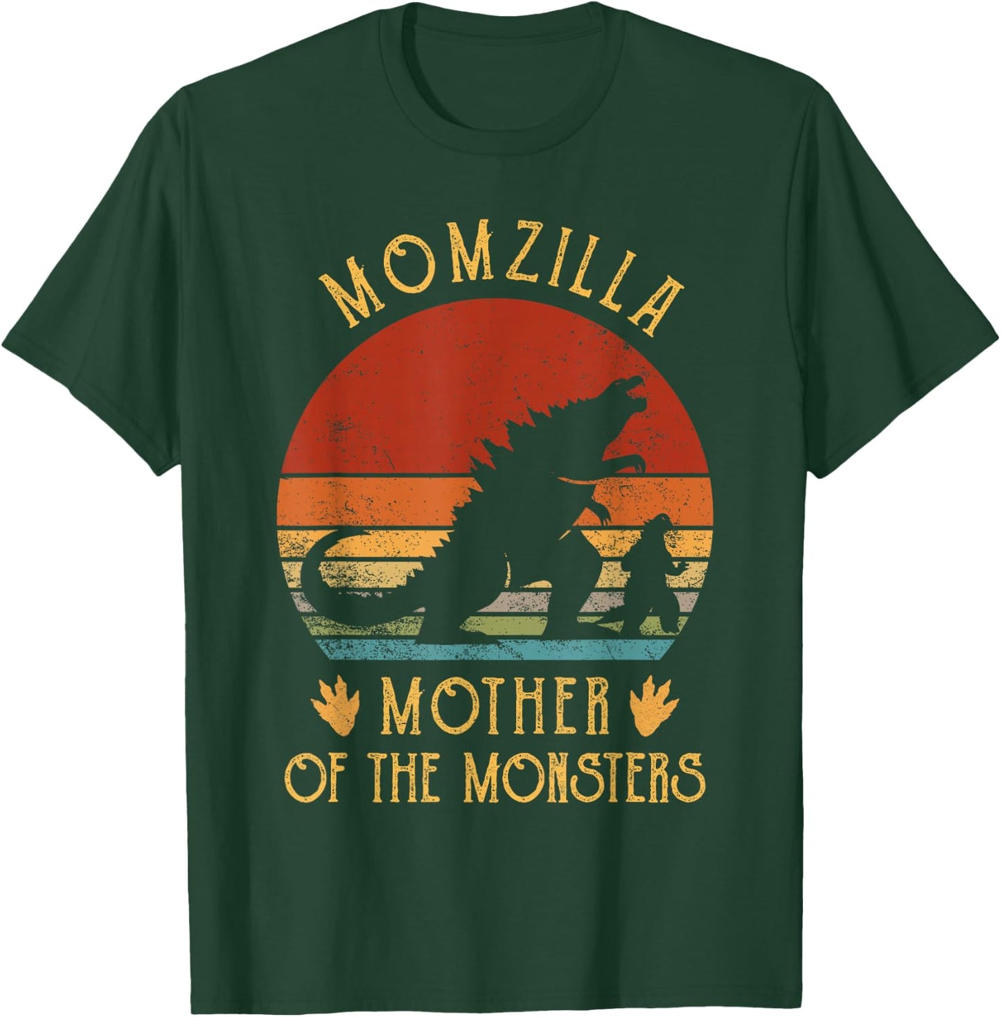 Women Momzilla Mother Of Monsters Vintage Mom Mothers Day T-Shirt - T-Shirt | Forest
