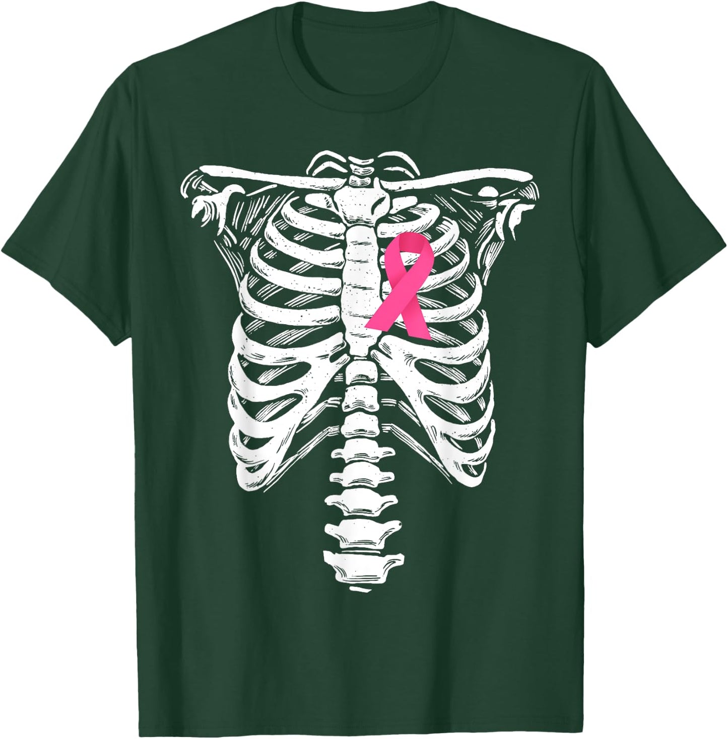 Breast Cancer Awareness Skeleton Wear Pink Ribbon Skeleton T-Shirt - T-Shirt | Forest