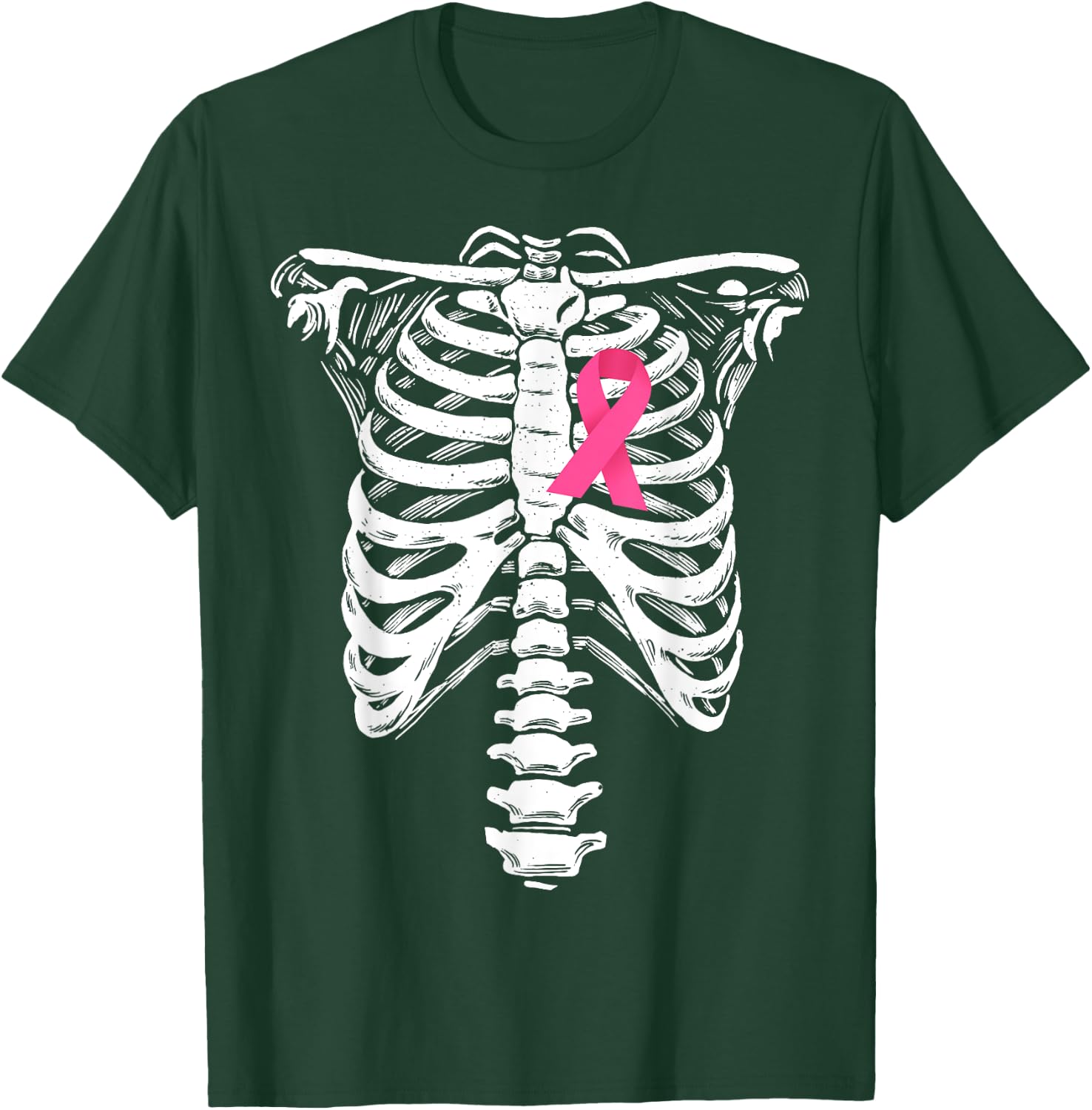 Breast Cancer Awareness Skeleton Wear Pink Ribbon Skeleton T-Shirt - T-Shirt | Forest