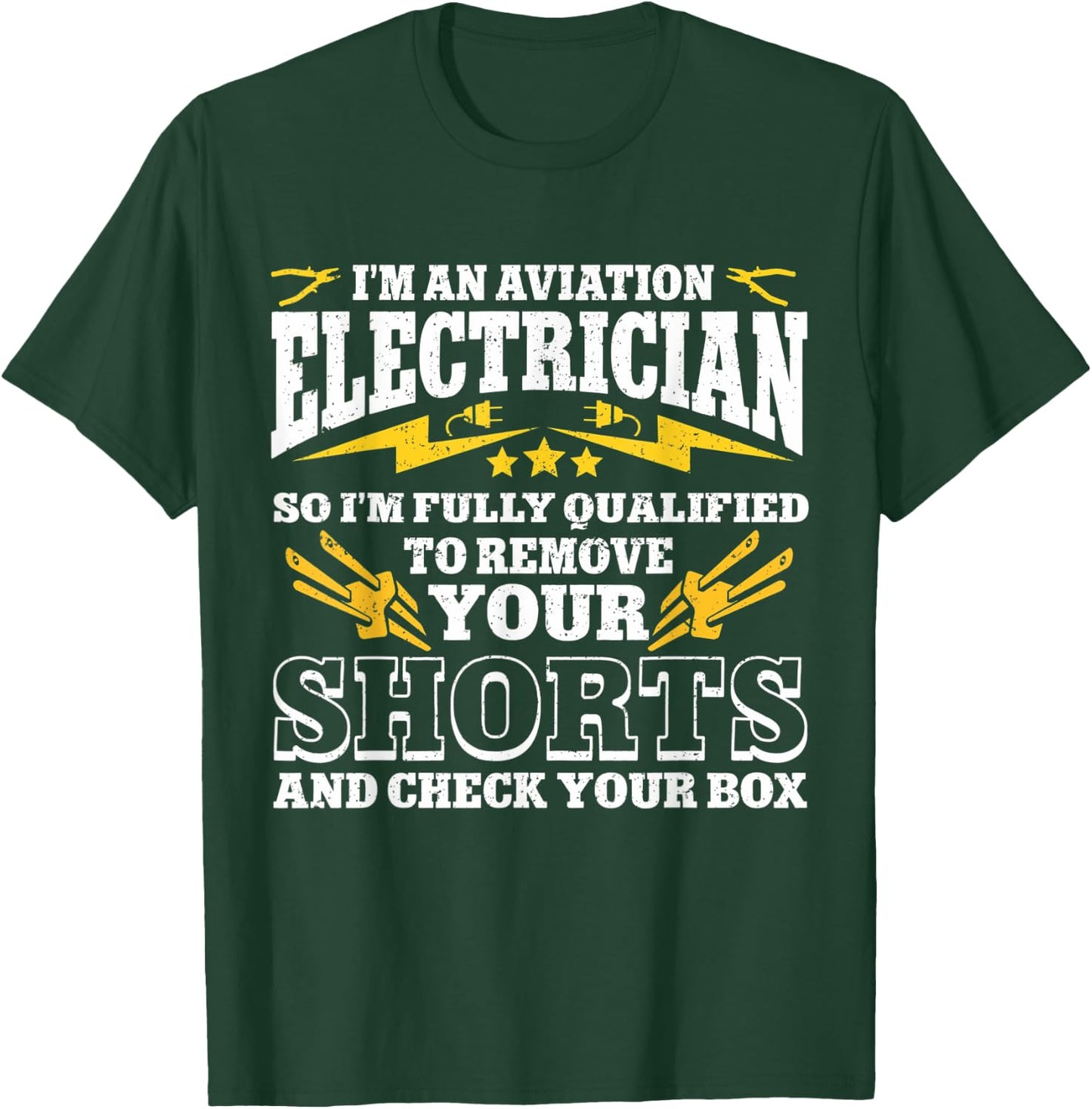 Lineman Electricion Aviation Electrician T-Shirt - T-Shirt | Forest