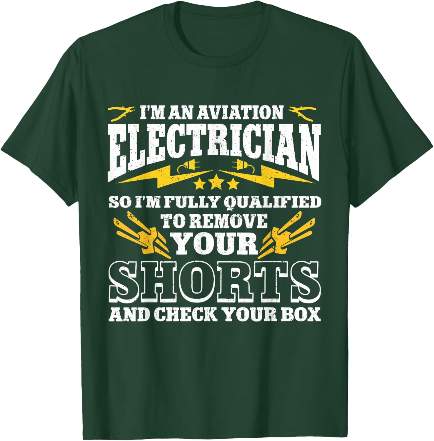 Lineman Electricion Aviation Electrician T-Shirt - T-Shirt | Forest