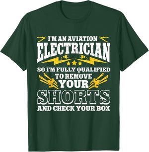Lineman Electricion Aviation Electrician T-Shirt - T-Shirt | Forest