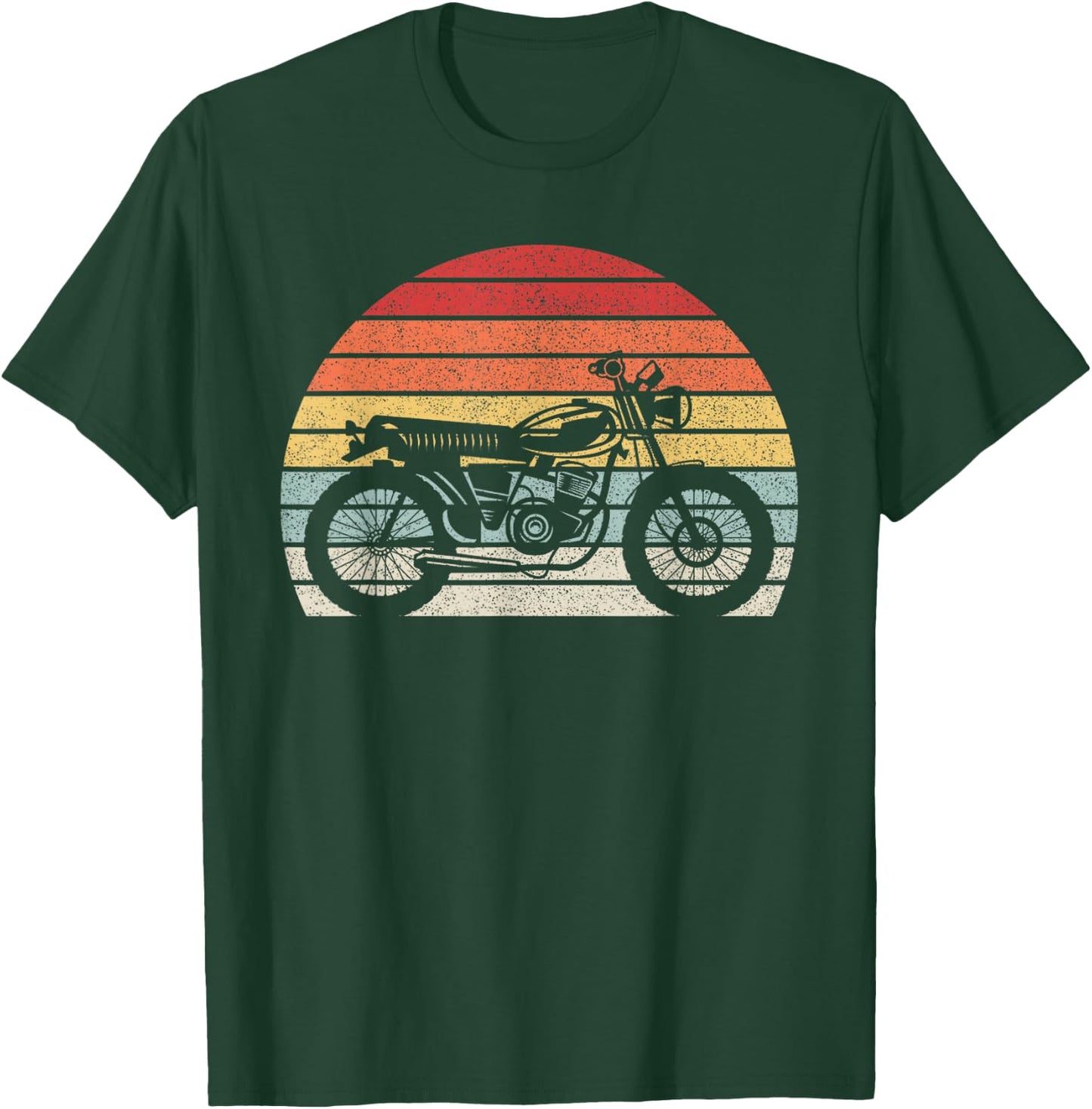 Vintage Retro Motorcycle T-Shirt - T-Shirt | Forest