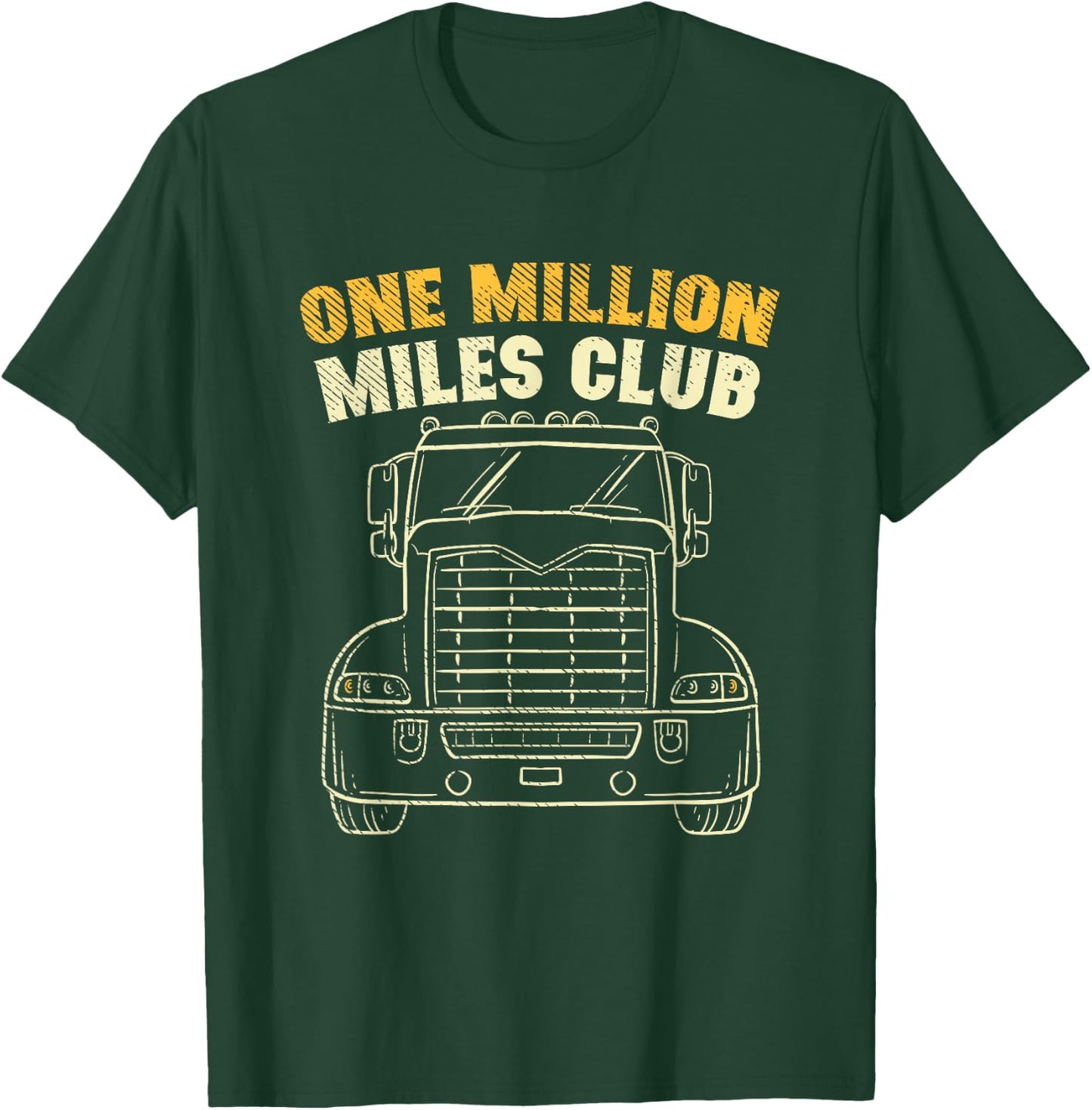 One Million Miles Club I Funny Gift for truck driver T-Shirt - T-Shirt | Forest