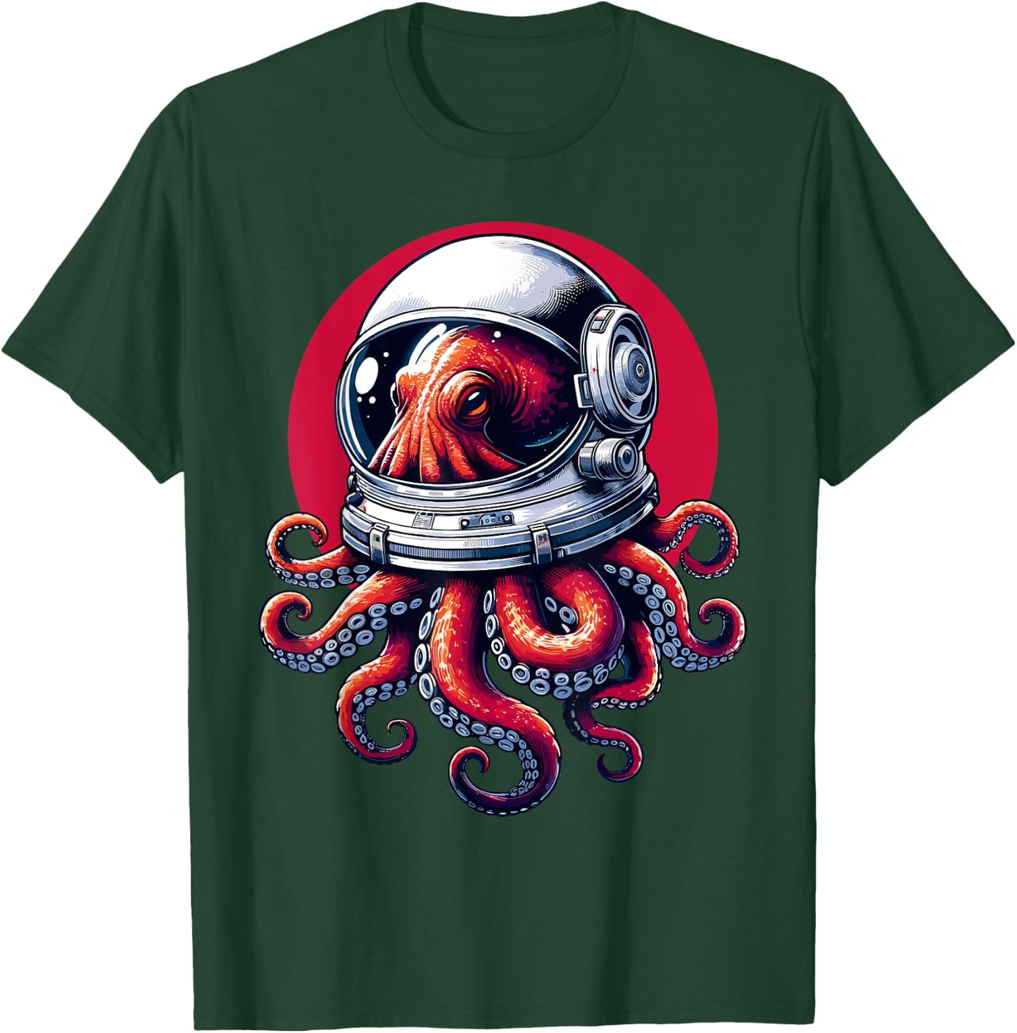 Sci-Fi Octopus Astronaut Octo-naut Astro-pus T-Shirt - T-Shirt | Forest