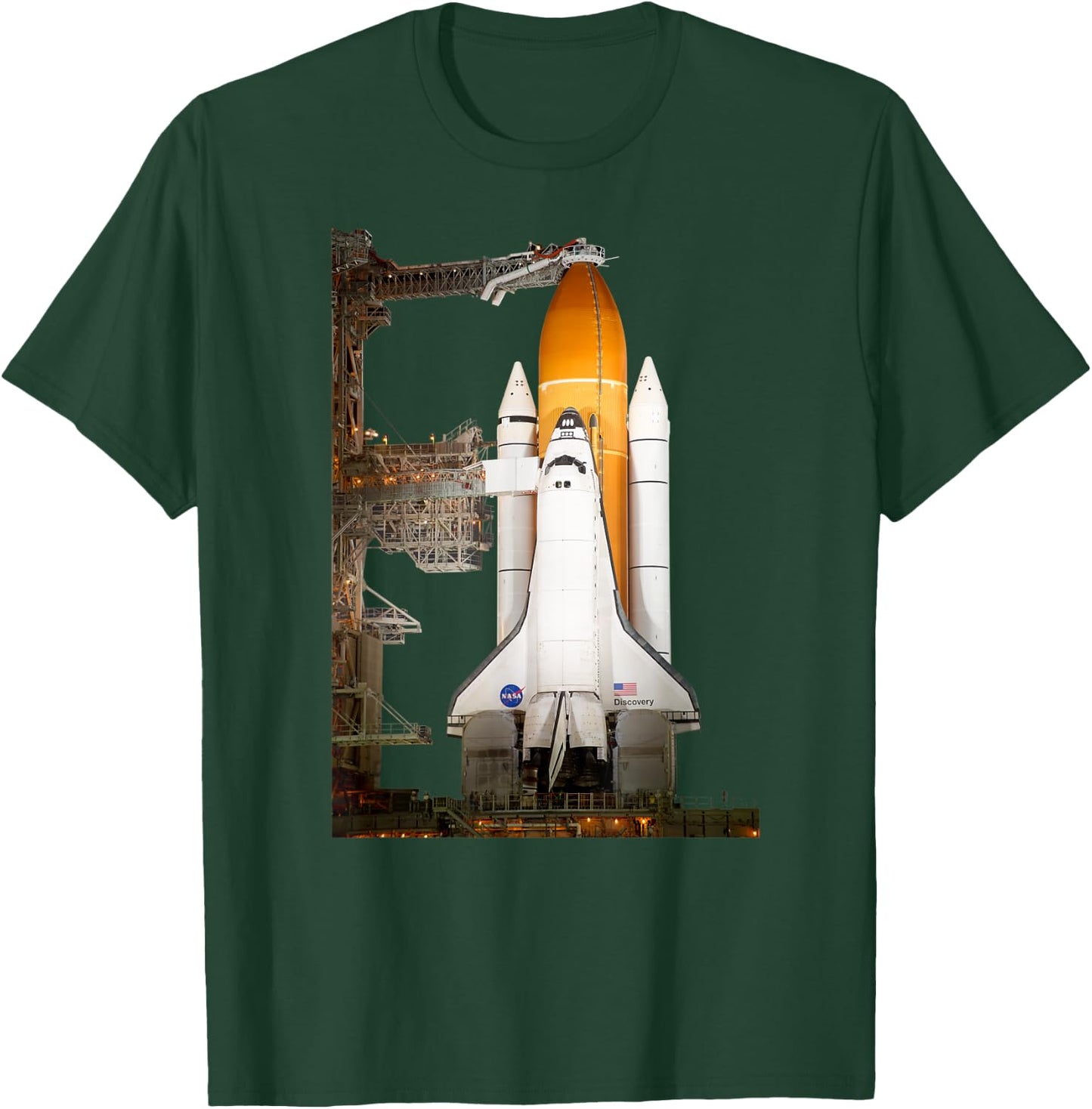 Space Shuttle Discovery Launch Pad Space Explorer T-Shirt - T-Shirt | Forest