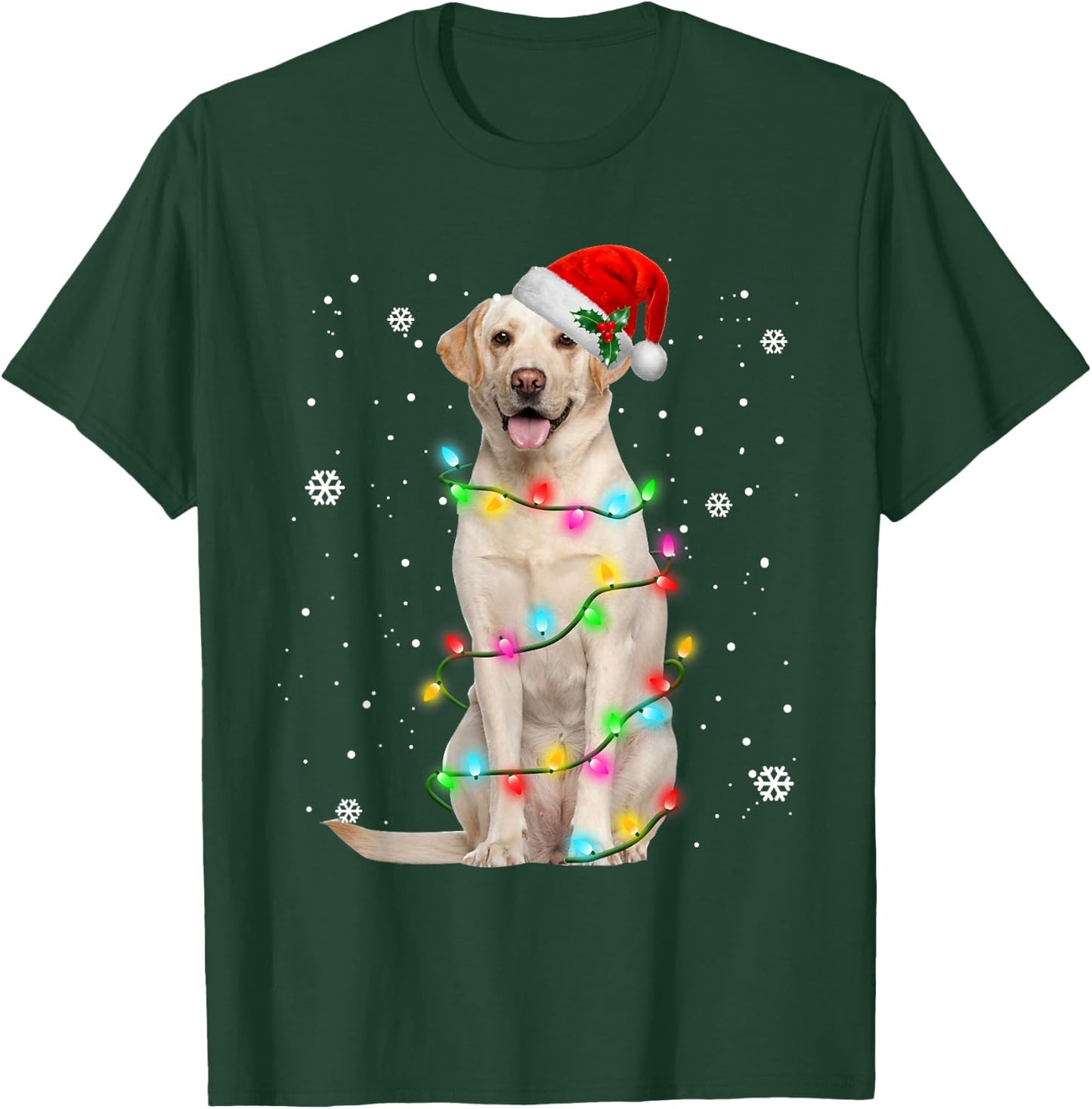 Labrador Retriever Dogs Tree Christmas Sweater Xmas Pet Dogs T-Shirt - T-Shirt | Forest
