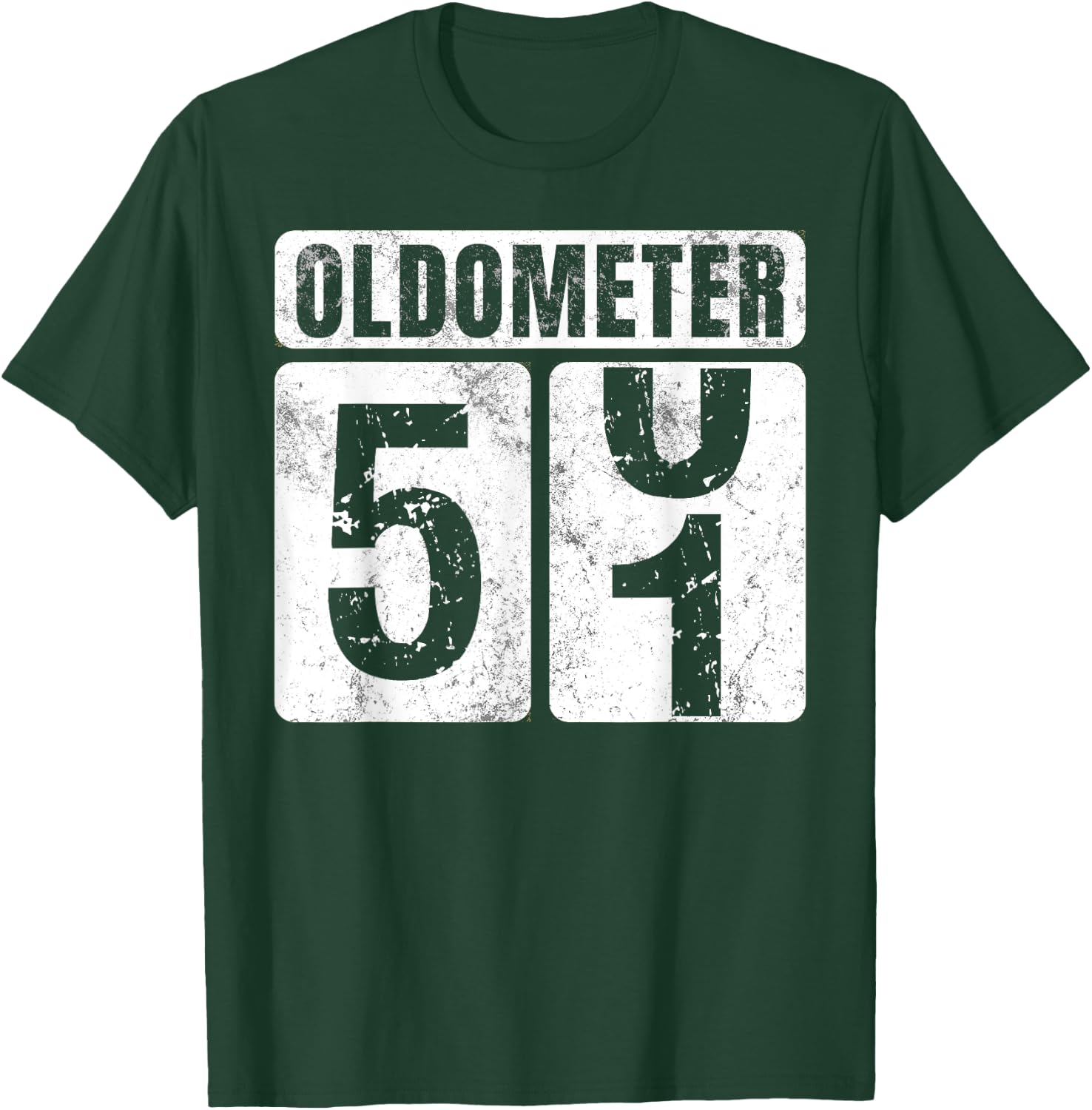 Oldometer 51 Shirt Vintage Funny 51st Birthday Gift T-Shirt - T-Shirt | Forest