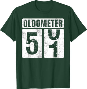 Oldometer 51 Shirt Vintage Funny 51st Birthday Gift T-Shirt - T-Shirt | Forest