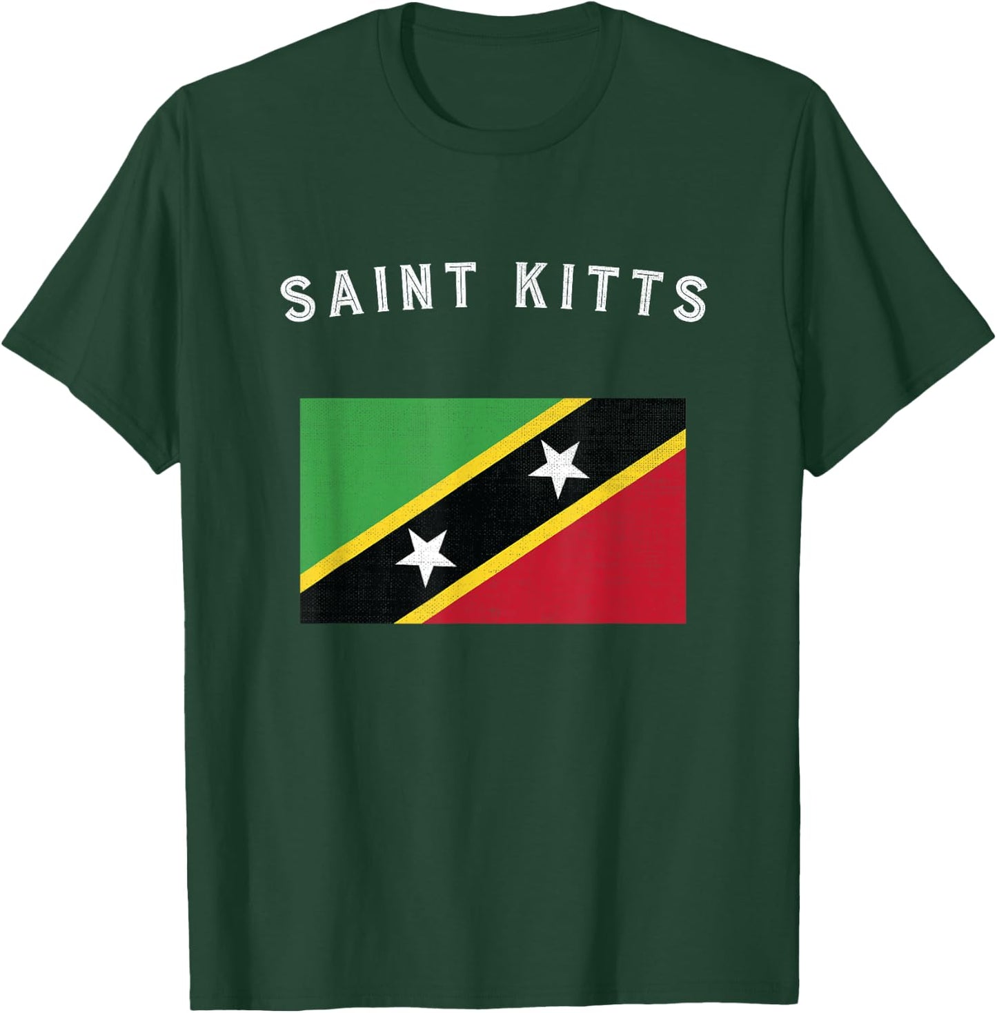 Saint Kitts Flag T-Shirt - T-Shirt | Forest