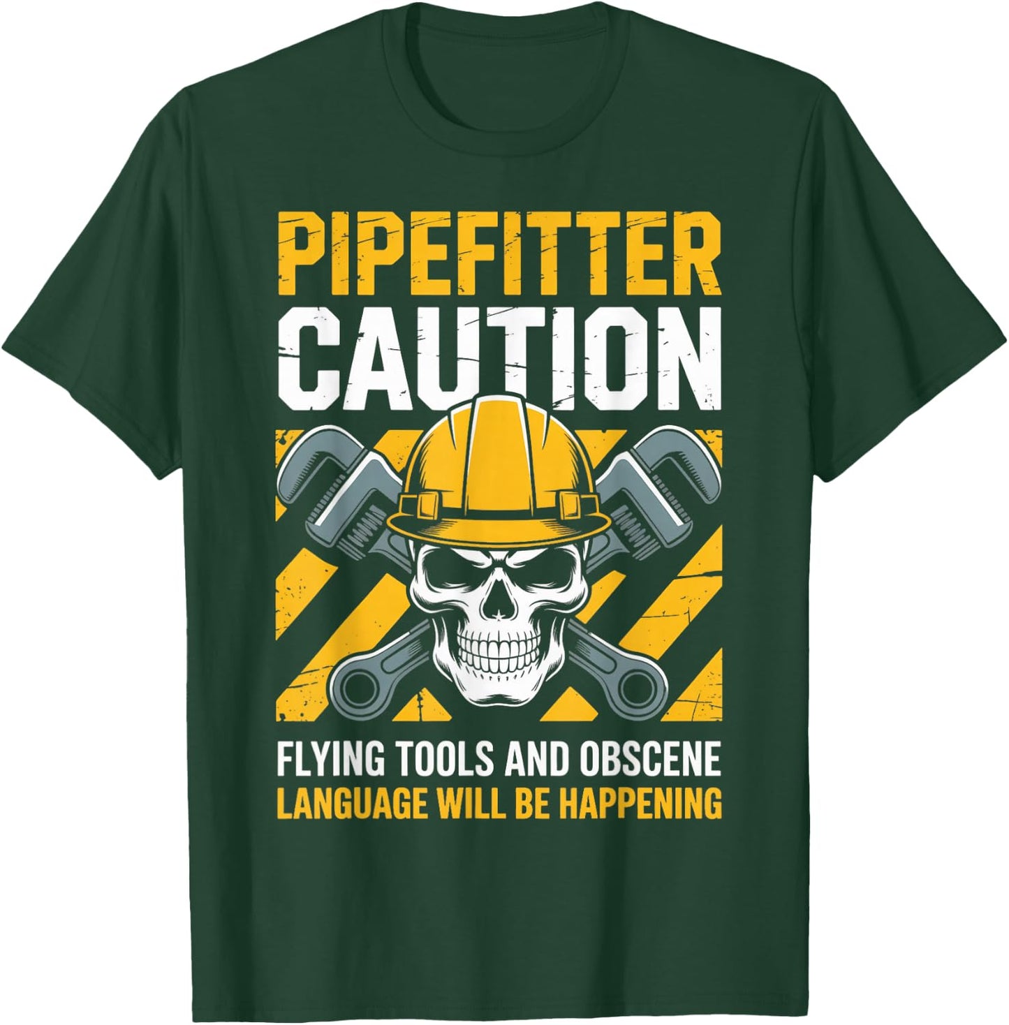 Flying Tools Pipefitting Handyman Plumbing Pipefitter T-Shirt - T-Shirt | Forest