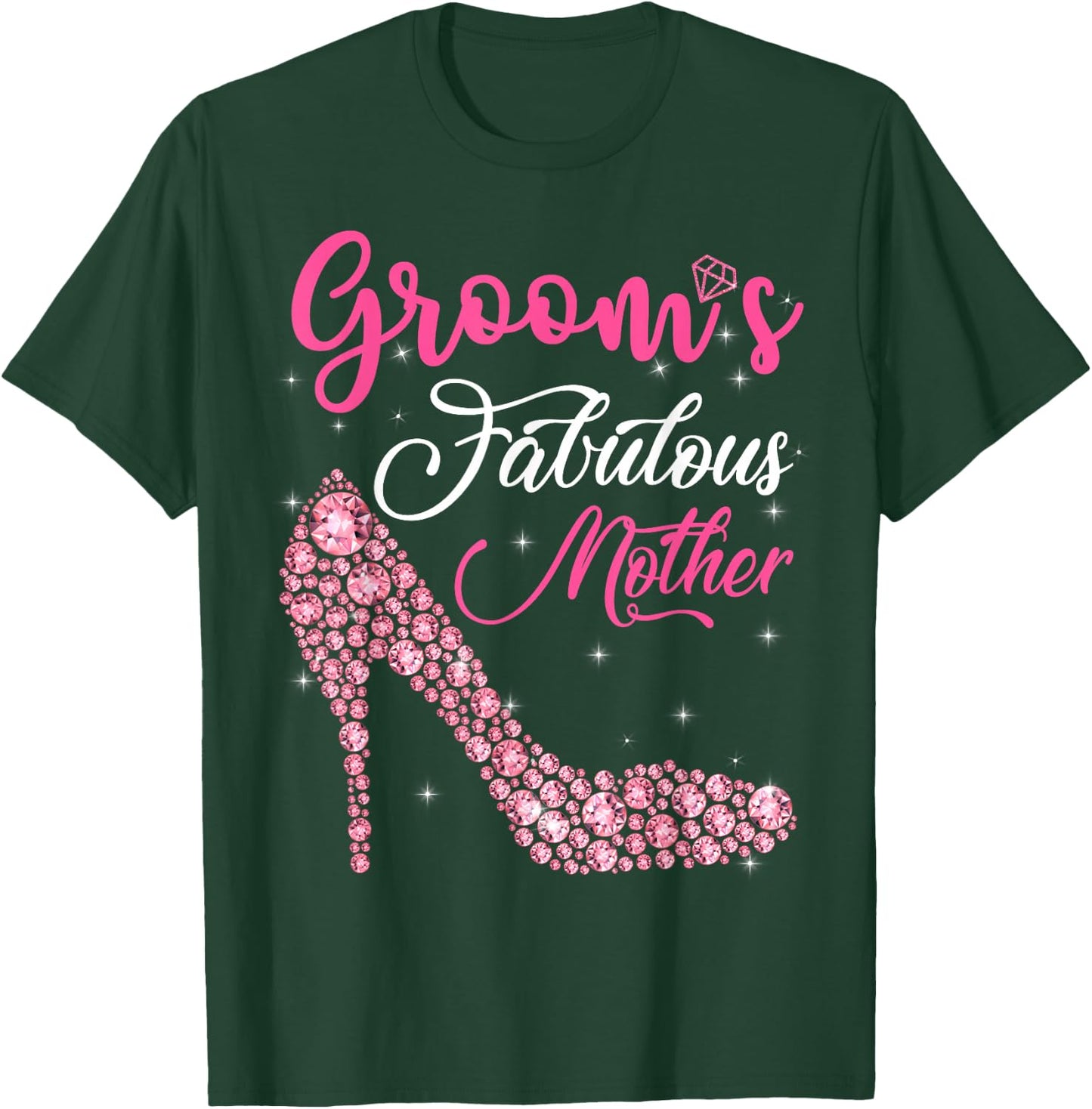 Light Gems Groom's Fabulous Mother Happy Marry Day Vintage T-Shirt - T-Shirt | Forest