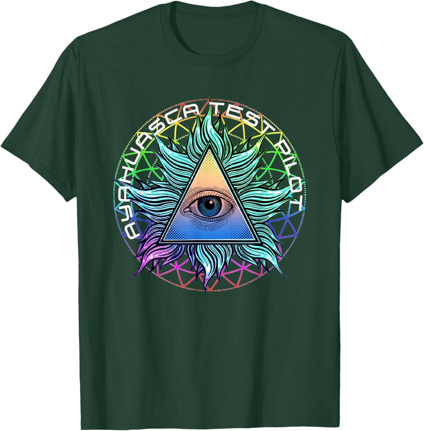For Ayahuasca Test Pilots with All See Eyes T-Shirt - T-Shirt | Forest