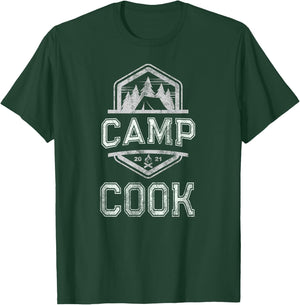 Vintage CAMP COOK Chef Squad Camping Cooking Team Funny T-Shirt - T-Shirt | Forest