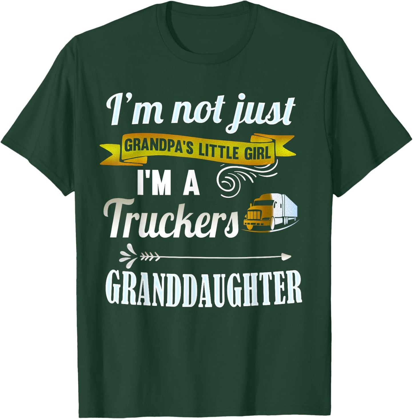 Trucker Shirts for Girls: Truckers Granddaughter Girls Gift T-Shirt - T-Shirt | Forest