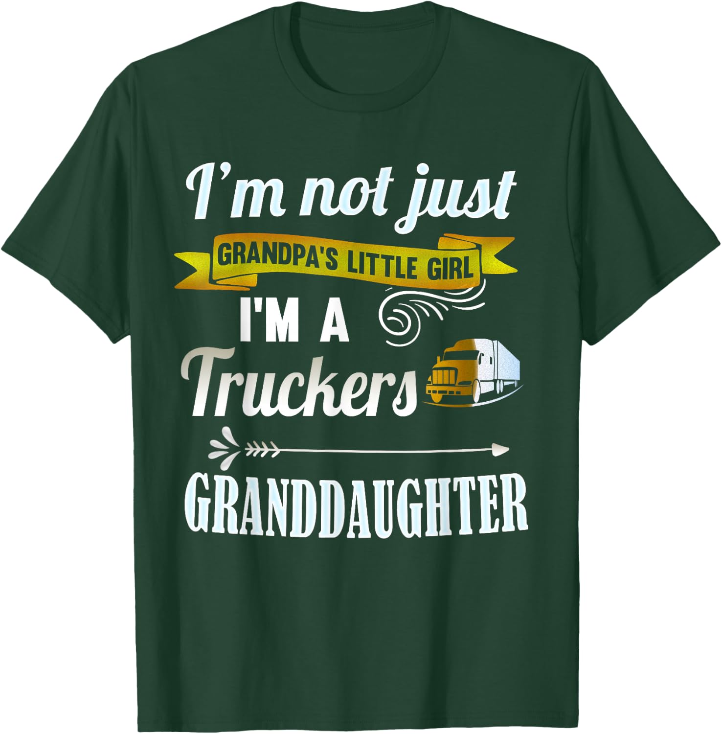Trucker Shirts for Girls: Truckers Granddaughter Girls Gift T-Shirt - T-Shirt | Forest