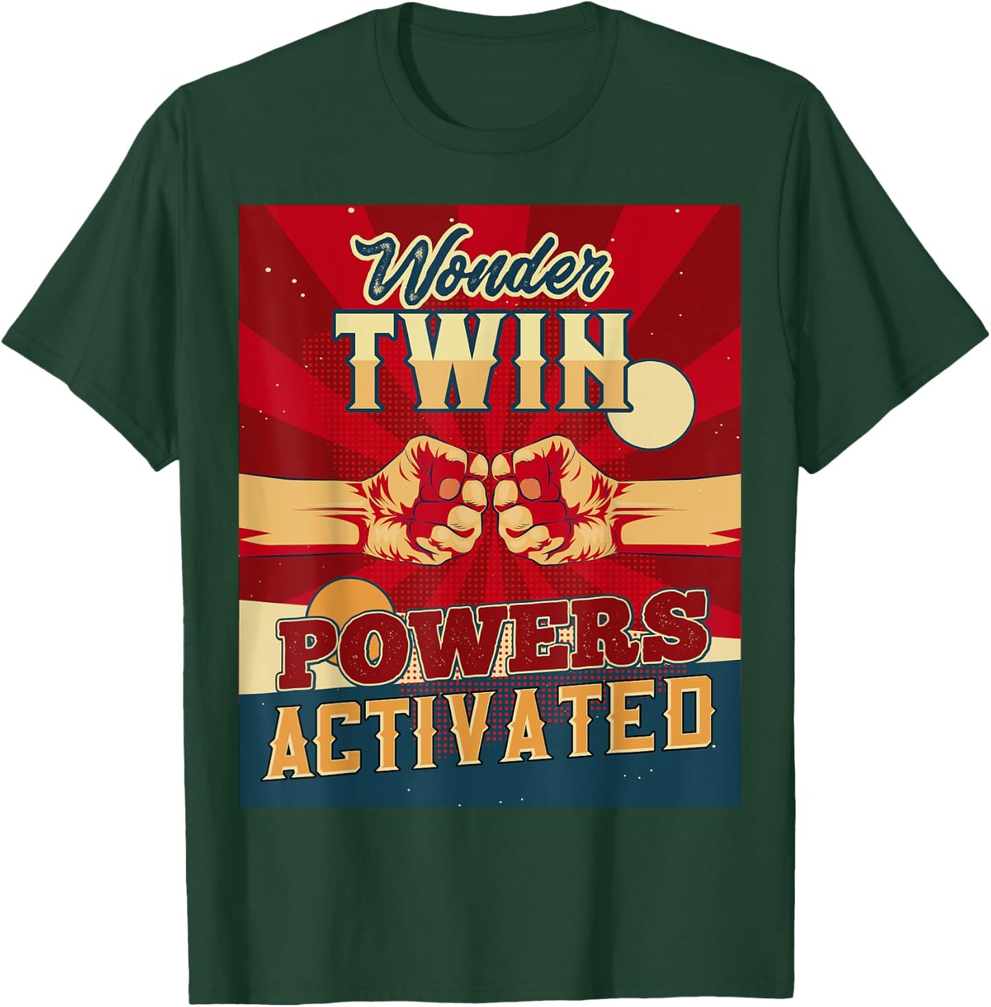 Wonder Twin Powers Activated Twins Sibling Children Son Twin T-Shirt - T-Shirt | Forest