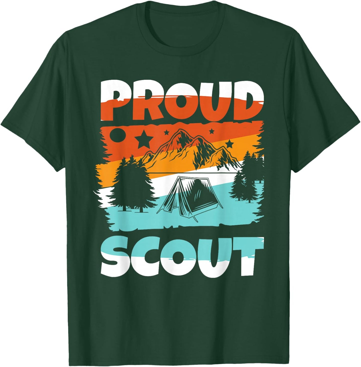 Proud Scout Leader Scouting Gear Cub Camping T-Shirt - T-Shirt | Forest